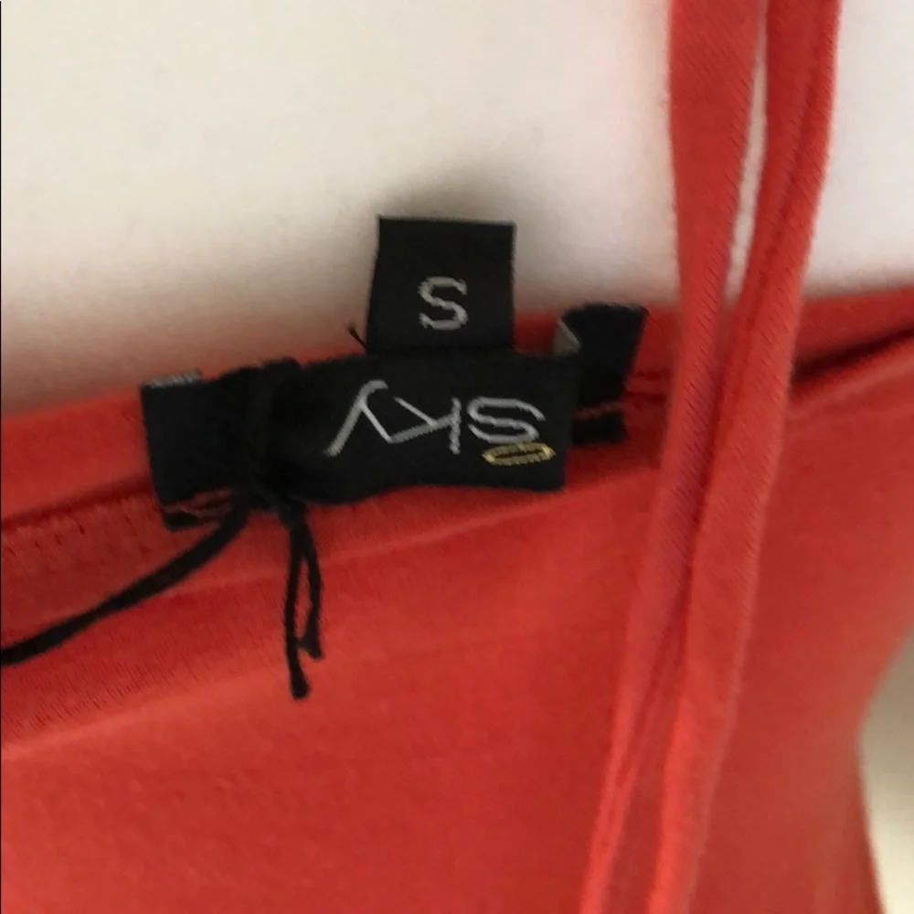 Sky Red Halter Empire Waist Tank with Decorative Trim size S FINAL MARKDOWN - Picture 3 of 4